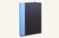 Preview: Schreib - und Notizbuch schwarz, mit hellblauem Leinen