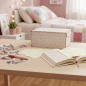 Preview: fotobox mit einteilungen, rosa, klappdeckel mit magnet