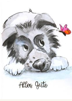 Greetingcard, watercolour illustration