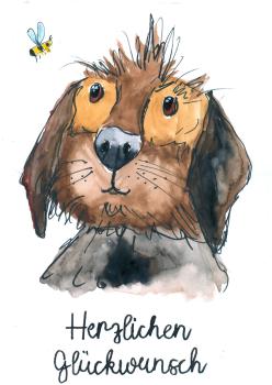 Greetingcard, watercolour illustration