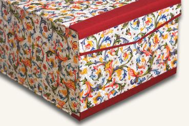 Preview: Florentiner Papier bunt gold Handarbeit schachtel kiste