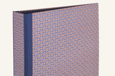 Preview: Ordner blau rot weiß Ornamente