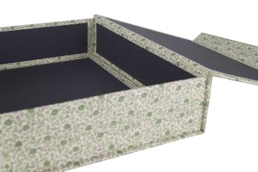 Romantische Schachtel "Lissi", grüne Box, Röschen