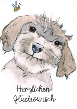 Greetingcard, watercolour illustration