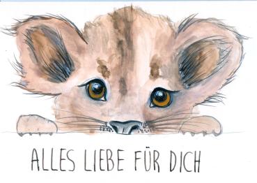 Greetingcard, watercolour illustration