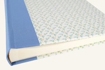 Preview: Romantisches Buntpapier und rosefarbener Leinenrücken Album Schreibweise Werkstatt