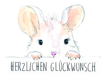Greetingcard, watercolour illustration