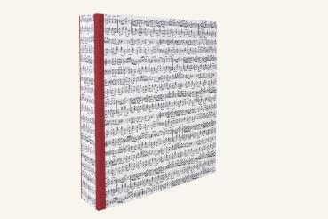 Preview: Beautiful music folder with red edges from the writing style - Manufacture in Germany