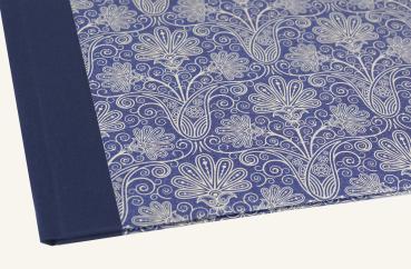 Dunkelblaue Sammelmappe "Vicki", Jugendstil, handmade in Germany