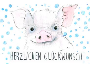 Greetingcard, watercolour illustration