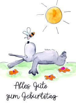Greetingcard, watercolour illustration
