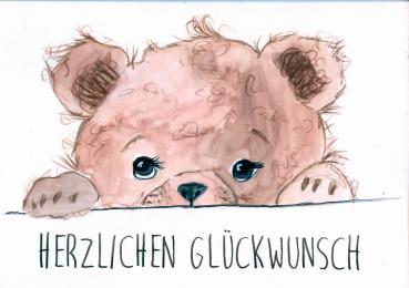 Greetingcard, watercolour illustration
