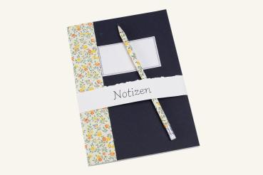 Hardcover notebook, grass paper, natural colour