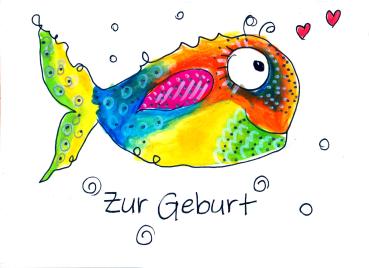 Greetingcard, watercolour illustration