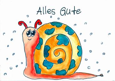 Greetingcard, watercolour illustration
