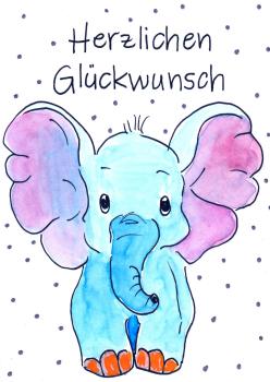 elephant colorful, watercolour