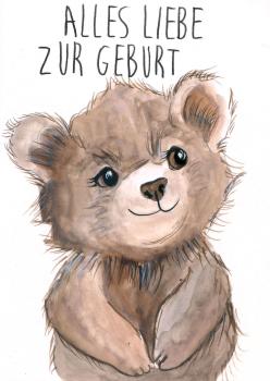 Greetingcard, watercolour illustration