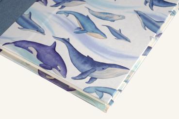 Preview: Schreibbuch mit Motiv Wale,Delfine