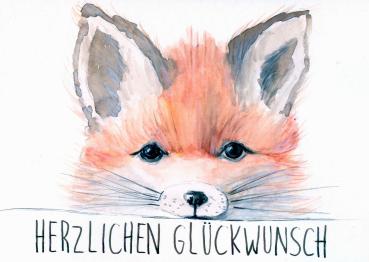 Greetingcard, watercolour illustration