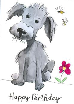Greetingcard, watercolour illustration