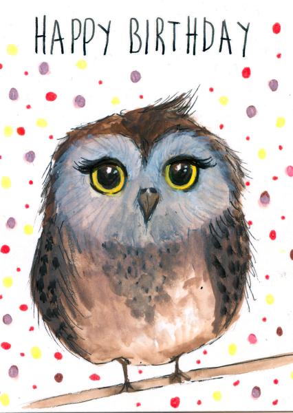 Greetingcard, watercolour illustration