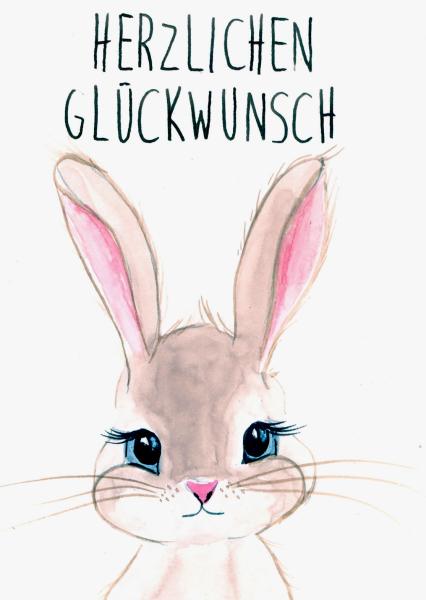 Greetingcard, watercolour illustration