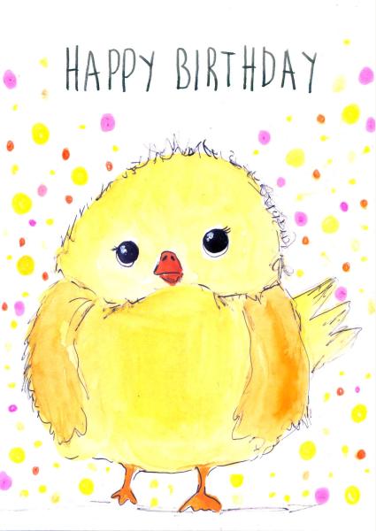 Greetingcard, watercolour illustration