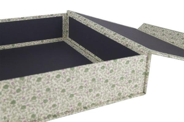 Romantische Schachtel "Lissi", grüne Box, Röschen