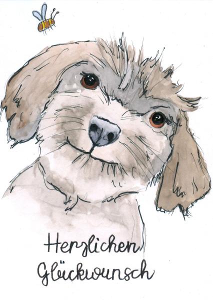 Greetingcard, watercolour illustration