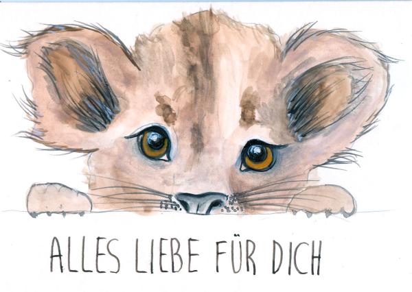 Greetingcard, watercolour illustration