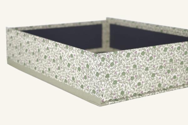 Romantische Schachtel "Lissi", grüne Box, Röschen