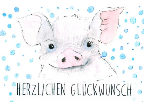 Greetingcard, watercolour illustration