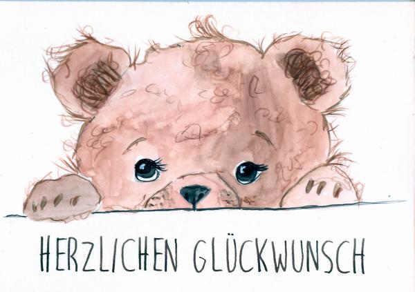 Greetingcard, watercolour illustration
