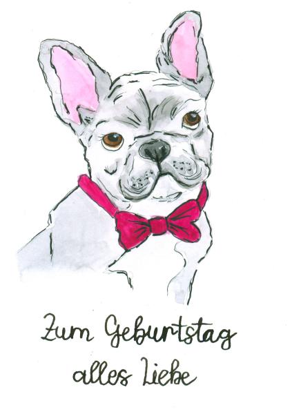 Greetingcard, watercolour illustration