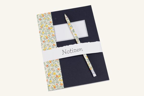 Hardcover notebook, grass paper, natural colour