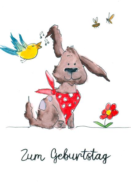 Greetingcard, watercolour illustration