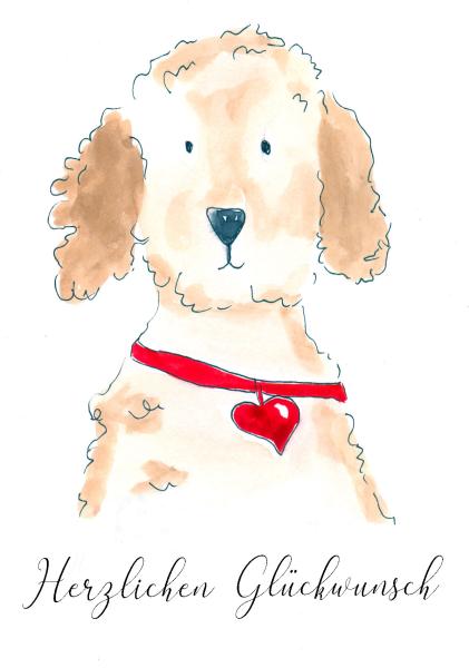 Greetingcard, watercolour illustration