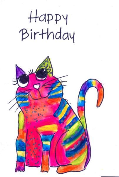 Greetingcard, watercolour illustration