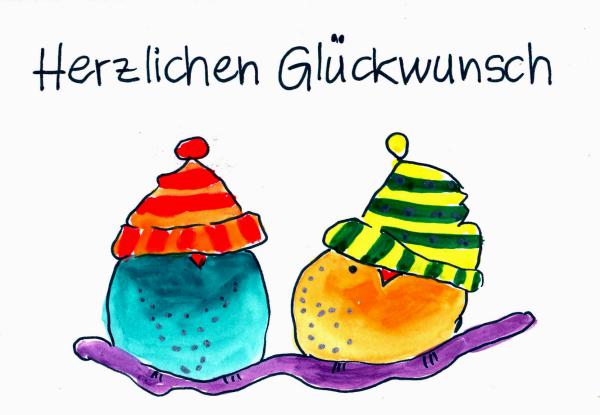 Greetingcard, watercolour illustration