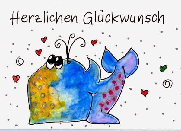 Greetingcard, watercolour illustration
