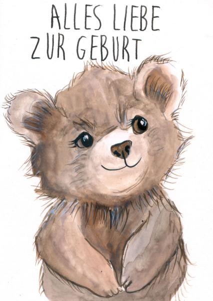 Greetingcard, watercolour illustration